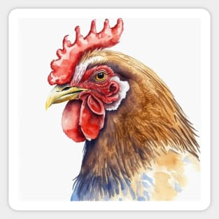 Water colour hen Sticker